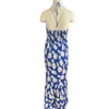 Casual Dresses Printed Dress Floral Print Halter Neck Maxi For Women Vacation Beachwear With Elastic High Midj rygglös design