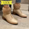 Boots Plus Size 34-39 Women Snow Genuine Leather Ankle Winter Natural Fur Comfortable Non-slip Waterproof Zip