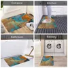 Carpets Glamorous Gold Ink Autumn Texture Doormat Rug Carpet Mat Footpad Bath Polyester Non-slip Entrance Kitchen Bedroom Washable