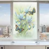 Window Stickers Butterfly Flower Decorative Privacy Film Frosted Glass Sticker Heat Insulation Adhesive Coverings For Home