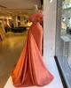 Elegante sexy arancione serale dres a una spalla Mermaid sirene abiti da ballo femminile lunghezza del pavimento con laterale Dr f0vm#