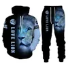 Zestaw lwów męska odzież sportowa Lion King Lion King Autumn/Winter Printed Bluie