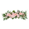 Flores decorativas simuladas rosa arco decoração flor parede suprimentos de casamento decoração de fundo