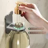 Liquid Soap Dispenser Universal Shower Gel Bottle Rack Wall Mounted Adjustable Shampoo Metal Holder Hand Hook Free Punching