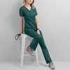 En gros, nouvelle qualité de couleur unie de haute qualité infirmière uniforme Laboratoire Pet Shops Fi Slim Breathable Tops Nurse Uniforme Y71H #