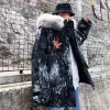 uomo inverno Parka grande collo di pelliccia casual caldo cappotto spesso Veste Homme Cott-imbottito giacca maschile con cappuccio coppie Outwear k4kB #