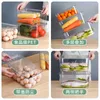 Garrafas de armazenamento transparentes pet frutas vegetais caixas geladeira organizador gaveta cozinha alimentos geladeira