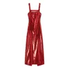 traf Backl Sequin Dr Woman Sier Red White Slip Lg Dr Women Glitter Sexy Party Dres Midi Prom Evening Dres k7ZP#