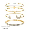 Manchetarmband Sieraden Damesmode Gouden Bangle Open Armbanden Pijl Edelsteen Diamanten Armbanden Set B09141 Drop Delivery Dh9Wx