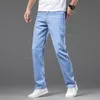 Baggy Jeans Vêtements pour hommes Été Ultra mince Lyocell Pantalon droit Fi Casual Busin Stretch Pantalon en denim doux Homme d1bi #