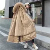 2023 جديدة شتاء سترة السيدات الباركات سميكة الفراء الدافئة بطانة LG Parka Female Fleece Fleece معطف مبطنة بالملابس الخارجية 5xl y8ed#