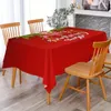 Toalha de mesa retangular de desenho animado, toalha de mesa retangular para jantar em família, tapete de piquenique ao ar livre reutilizável