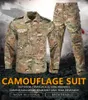 Costume Camoue pour hommes Combat Tactique Armée Tissu Airsoft Uniformes militaires Tenue de chasse Multicam Costumes d'été Vêtements de chasse c3z4 #