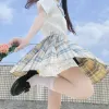JK Uniformi Gyaru Uniforme scolastica per studentessa Gonna a pieghe Uniforme Set Donna Manica corta Papillon Seifuku Stile giapponese q7cc #