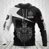 Dostosuj Serbia Paw Drukuj graficzne bluzy zamków błyskawicznych unisex ponadwymiarowe bluzy zimowe kategorie streetwearu pullover l8HS#