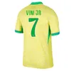 Camisa Brasil Futbol Formaları 2024 Copa America Vini Jr Rodrygo Neymar Jr Brasil Futbol Gömlekleri Richarlison Bruno G. Endrick Raphinha L.Paqueta Kanarya Jersey 24 25 25