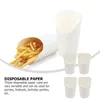 Engångskoppar sugrör 50 st smörgås Kraftpapper Wraps Dip Sauce Snack Holder Container Cone Cup French Fry Chip och