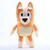 卸売および小売28cm子犬ファミリーオレンジブルーコート犬の両親のぬいぐるみ人形おもちゃかわいいギフト