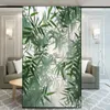 Adesivi per finestre Pianta verde Pellicola privacy in bambù Adesivo statico Adesivo per vetro Senza porta domestica resistente al calore e anti UV