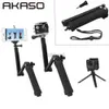 Selfie Monopods Akaso Handheld Tripod Selfie Stick 3 في 1 Trans Monopod Selfie Tresh Trans for iPhone 8 Samsung لكاميرا Akaso Sport 24329