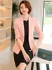 Abiti da lavoro Mezza manica Disegni uniformi formali Blazer Set per le donne Abiti da lavoro Abiti con abiti e giacche Cappotto Abiti stili OL