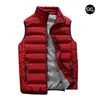 Gilet da uomo Gilet casual da uomo Giacca ispessita senza maniche in cotone imbottito caldo cappotto traspirante antistatico per l'autunno inverno Rosso Blu D Dhny6