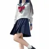 Seifuku Uniformi Vestito sexy Ragazza da marinaio Uniforme coreana College Pieghettato Scuola Studente giapponese Laureati Cosplay H47X #