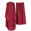 Casual Dresses Loose Robe Skirt Set Elegant Women's With Drawstring Waist Pleated Design Traditional Middle For Conservative