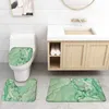 Tappetini da bagno 3 pezzi Set tappetino in marmo Bianco e nero dorato Rosa viola strutturato antiscivolo Tappeti da bagno Wc Accessori per la casa