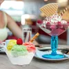 Engångskoppar sugrör smoothie skål skålar glass mat containrar sunda hållare plast dessert