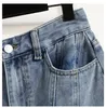 Plus Size L-5XLVintage Denim Saia Curta para Mulheres Cintura Alta Calças Jean Feminino Navio Livre 2023 Verão Novas Roupas Curtas r5OY #