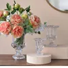 Wazony francuski wazon retro przezroczysty kryształowy kubek kubek kwiatowy Ozdoby do dekoracji salonu