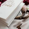Party Supplies 2st Wedding Vows Card Advanced Velvet Ribbon Bride Brudgum Svär att tala handskrivet tal