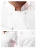Ristorante Chef Camicia da uomo di alta qualità Cucina Uniforme da lavoro Maniche corte Giacca da cuoco Hotel Coffee Shop Cameriere Abbigliamento da lavoro d6UU #