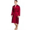 satin Sleepwear Lg Sleeve Kimo Bathrobe Gown Wedding Groom Robe Male Brzing Letter Loungewear Men Home Wear Nightdr e481#