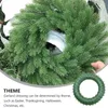 Decorative Flowers Christmas DIY Wreath Garland Green Wreaths For Front Door Plastic Making Supplies