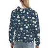 Sweats à capuche pour femmes Daisy Flowers Loose Unisex White Floral Print Street Style Sweat à capuche Automne Y2k Funny Design Chemise à capuche Grande taille XL 2XL