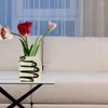 Vasos de alta temperatura vaso de flor amante presente moderno estilo nórdico branco cerâmica mão para decoração de escritório em casa
