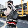 Men's backpack, travel bag, fashionable backpack, student backpack, large capacity street trend shark beak backpack 1121