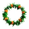 Dekorative Blumen, 4 Stück in 1 Set, weiße Hawaii-Party-Girlande, künstliche Blumenblätter, Stirnband, Halskette, Armband, tropischer Strand, Luau Fancy