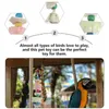 Weiteres Vogelzubehör: Cuttlebone-Papageien-Kauspielzeug: 2 hängende Käfigspielzeuge, natürliche Pfefferholzblöcke für Finken-Wellensittiche