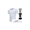 Men'S T-Shirts Mens Large Size Men Summer Wrinkle T Shirt V-Neck Fashion Casual Solid Cotton Short Top Man Sleeves T-Shirt Drop Delive Dhxms