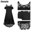 Överdimensionerad LG DR för kvinnliga kläder 2023 Summer Plus Size Elegant Vestidos Dr Female Party Black Formal Occas Dr S66Q#