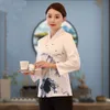 Hommes Femmes Hôtel Serveur Nettoyant Uniformes de travail Restaurant chinois Costumes de femme de ménage Hanfu Manteaux Housekee Uniforme AS347 P8T8 #