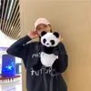 Mochila 2024 Primavera Simulada Panda Gigante Boneca Escola Saco à venda para crianças e meninas bonito pelúcia