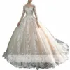Heuloria Princ Ball Gown Wedding Dr LG Sleeve Bride Dr O Neck Plus Size Robe de Mariee Lace Beading Brudklänning R5oc#
