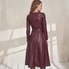 NEU FI BEIL BURT FAUM LEDER DRES Frauen LG Ärmeln Schlanker fit pu dr. sexy Club tragen neue Ankunft Herbst Winter S9NF#