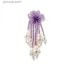 Pins Brooches Forest Style Small Fresh Artificial Pearl Bell Orchid Tassel Brooch Sweet Temperament Badge Men And Womens Clothing Accessories Y240329