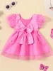 Abito da bambina per bambina senza maniche con stampa floreale in tulle arricciato Abiti estivi Aline 240326