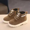 Bottes Enfants Casual Chaussures Automne Hiver Garçons Mode Cuir Souple Antidérapant Filles 21-30 Sport Courir Drop Livraison Bébé Enfants Materni Dhlom